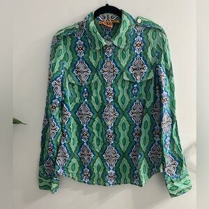Tory Burch green button down top